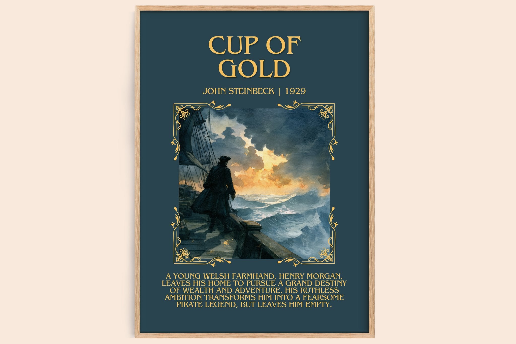 Cup Of Gold Minimalist Book Poster by John Steinbeck