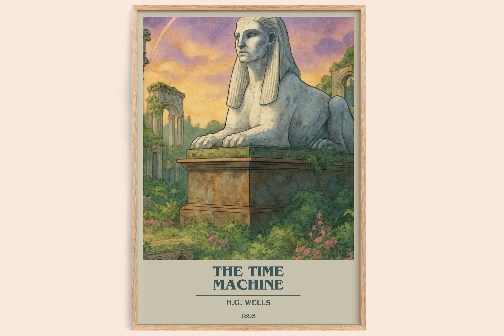 The Time Machine Book Cover Poster by H.G. Wells