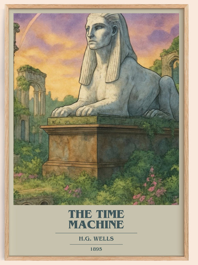 The Time Machine Book Cover Poster by H.G. Wells