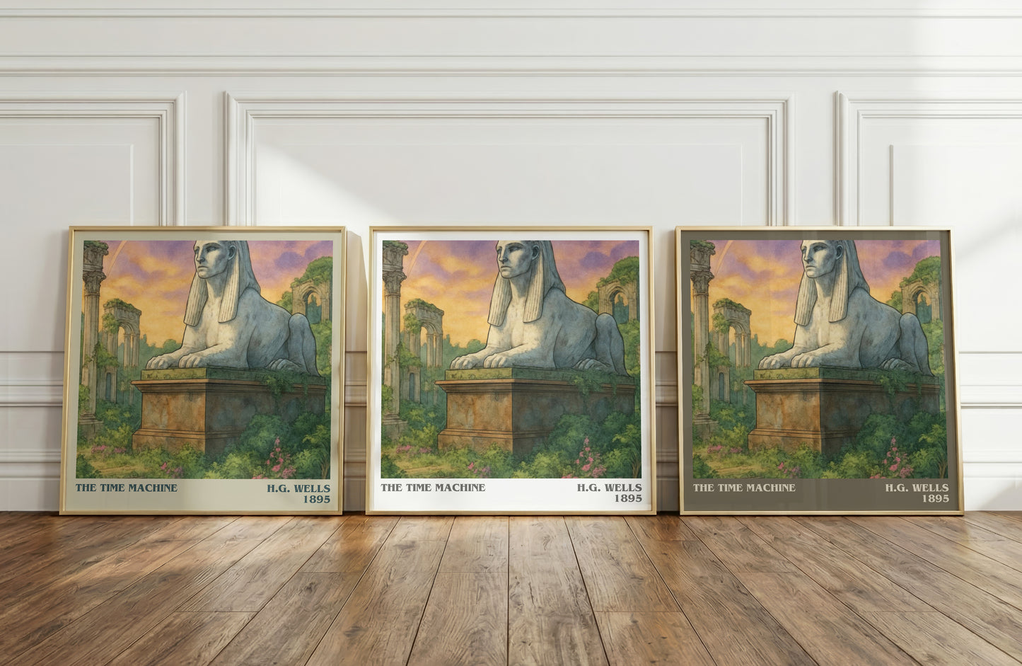 The Time Machine literary art print colour and style options – H.G. Wells book art