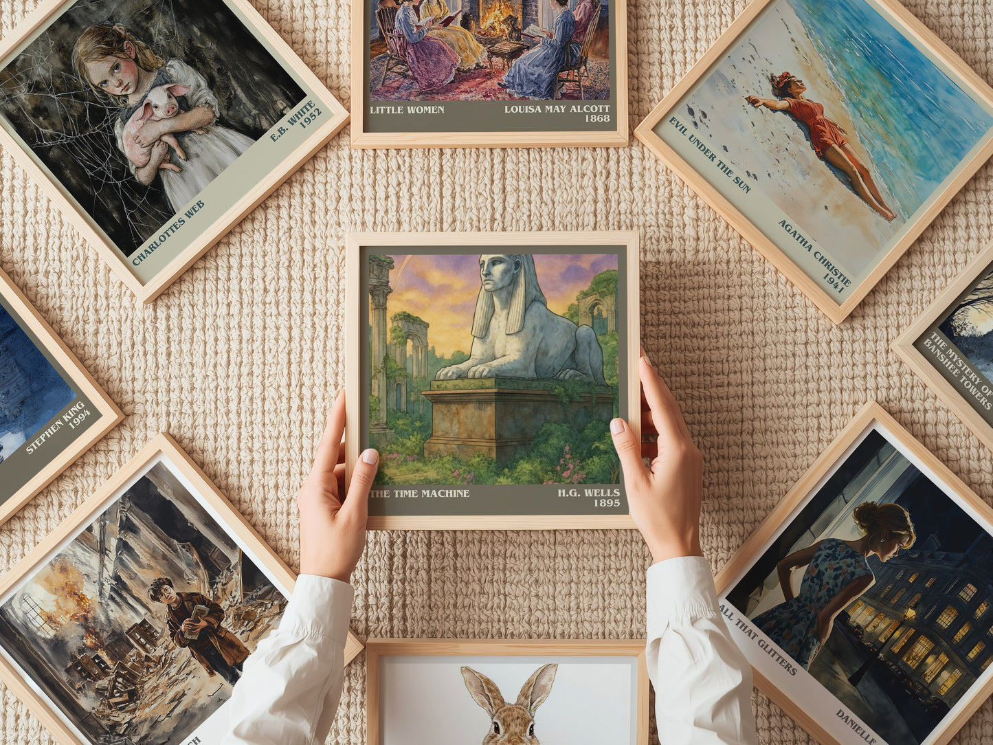 The Time Machine literary book poster framed on wall – sci fi wall art