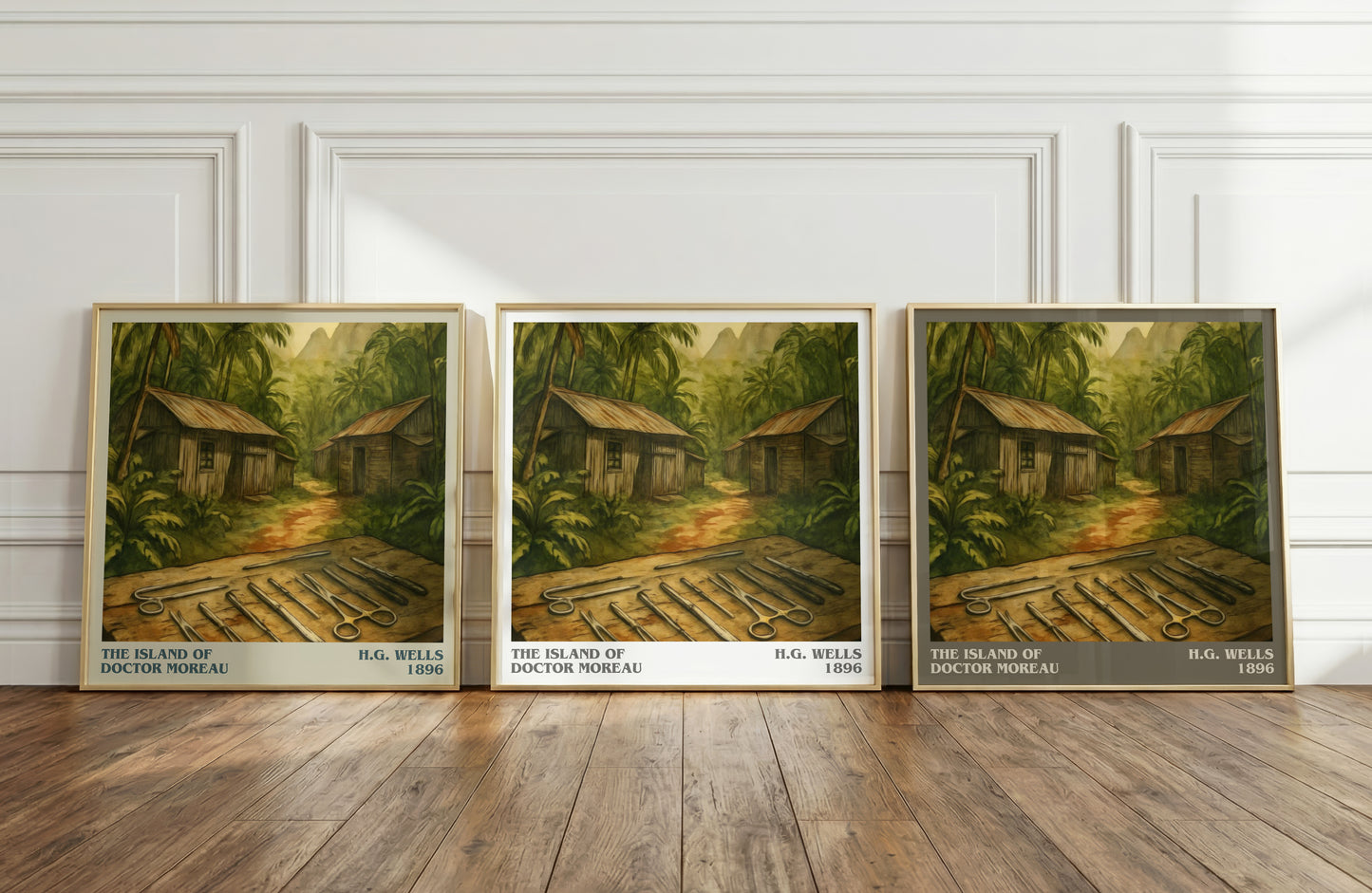 The Island Of Doctor Moreau literary art print colour and style options – H.G. Wells book art
