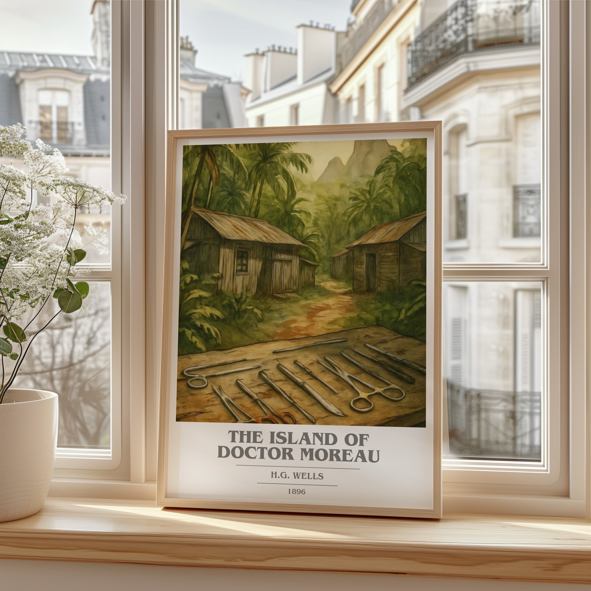 The Island Of Doctor Moreau book cover poster colour and style options – H.G. Wells book art