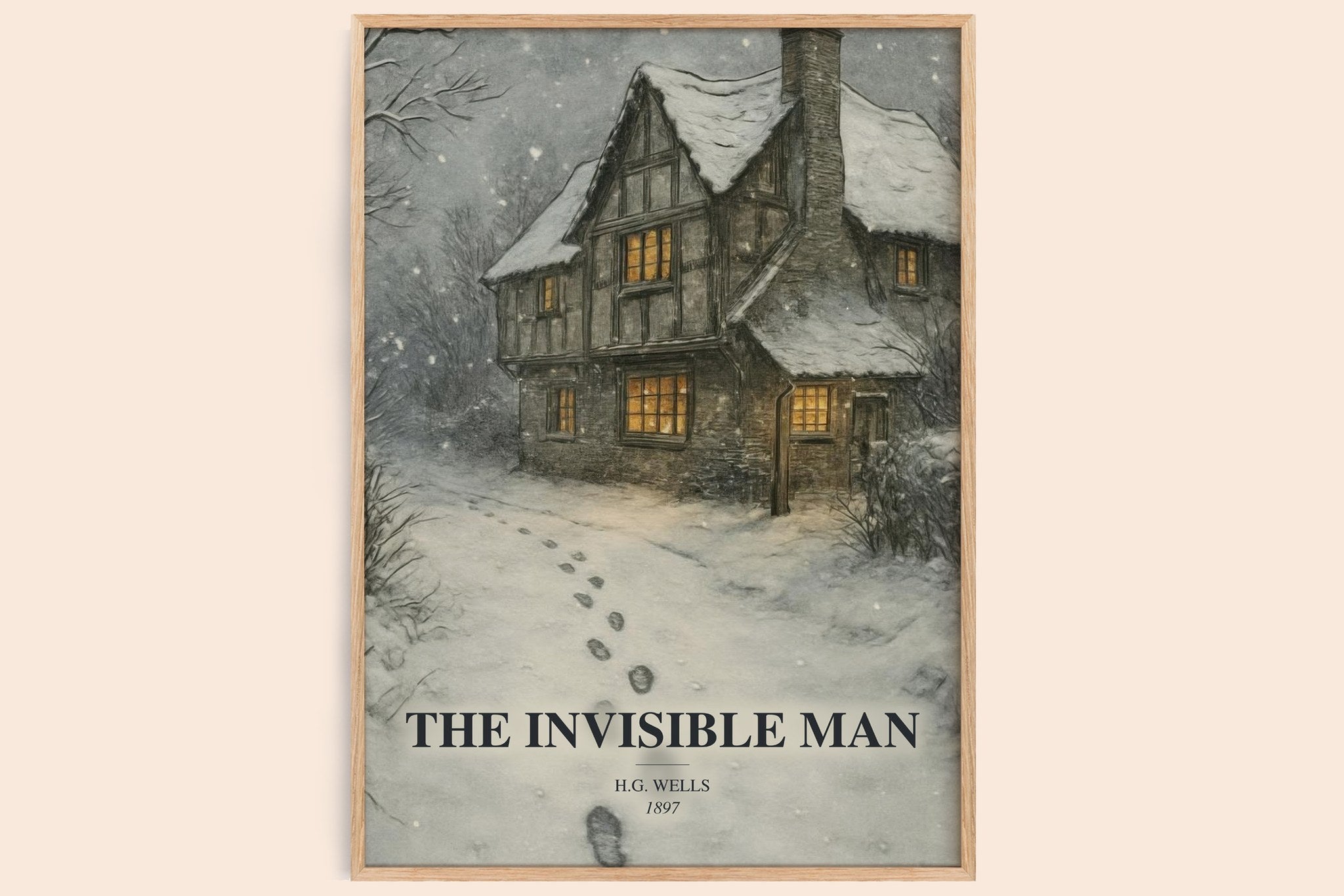 The Invisible Man Book Watercolour Illustration by H.G. Wells