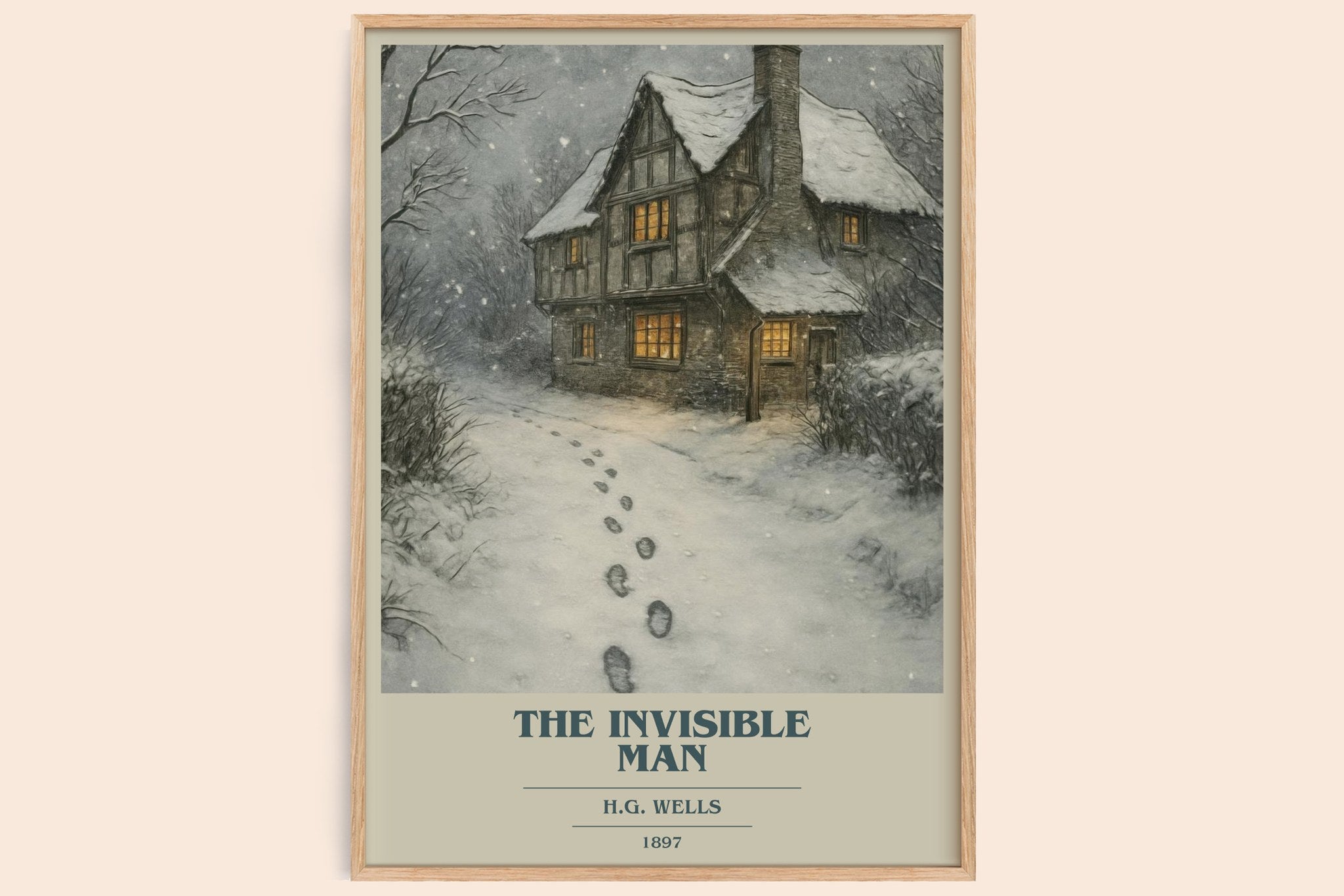 The Invisible Man Book Cover Poster by H.G. Wells