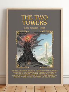 The Two Towers Minimalist Book Poster by J.R.R. Tolkien – image 2