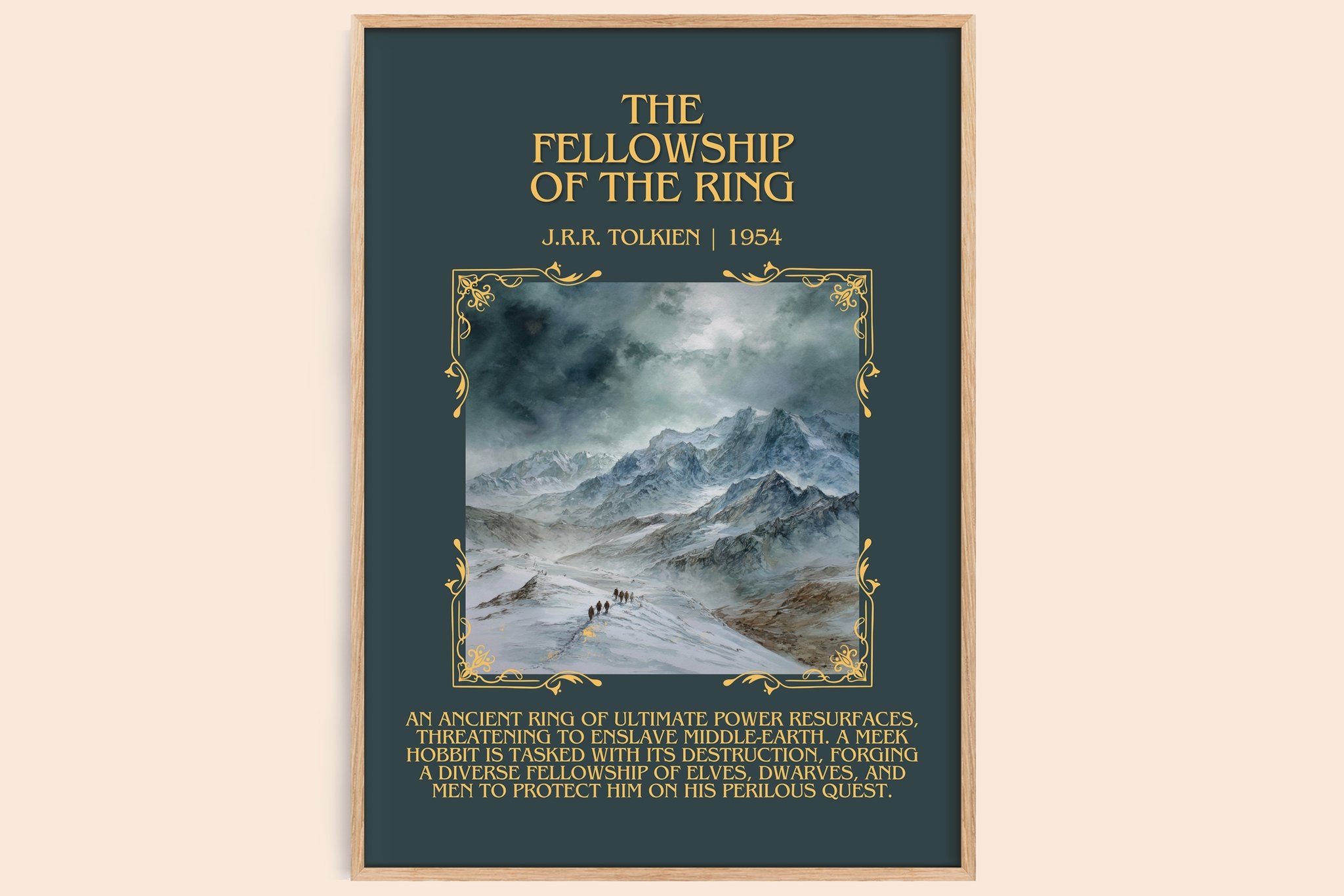 The Fellowship Of The Ring Minimalist Book Poster by J.R.R. Tolkien