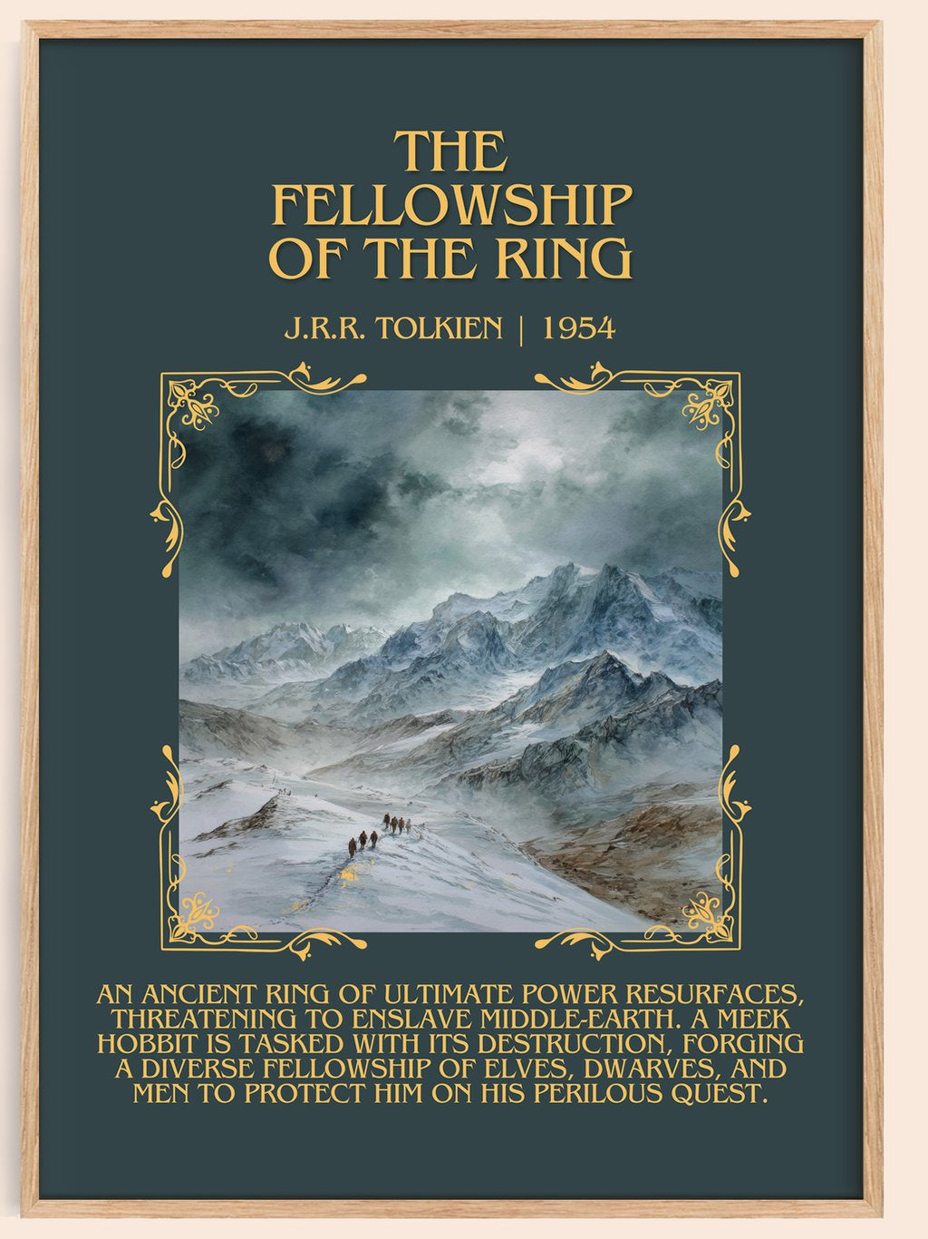 The Fellowship Of The Ring Minimalist Book Poster by J.R.R. Tolkien – book poster