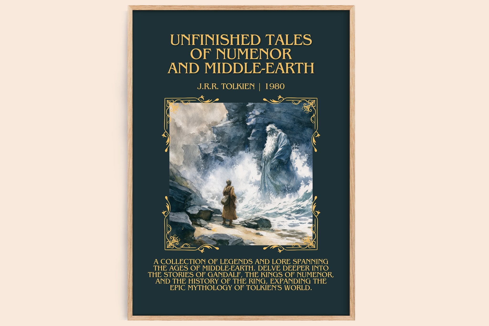 Unfinished Tales Of Numenor And Middle-Earth Minimalist Book Poster by J.R.R. Tolkien