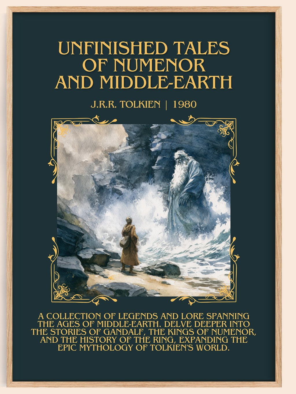 Unfinished Tales Of Numenor And Middle-Earth Minimalist Book Poster – – book poster