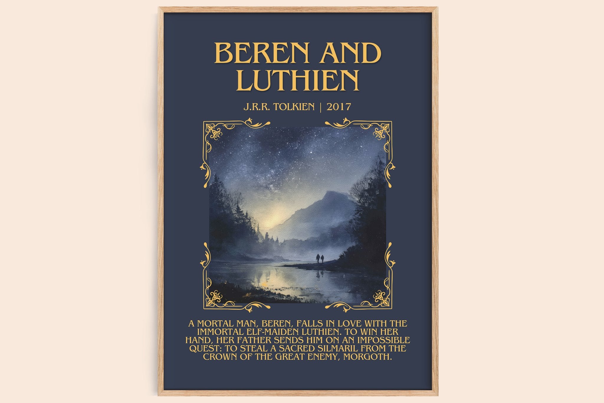 Beren And Lúthien Minimalist Book Poster by J.R.R. Tolkien