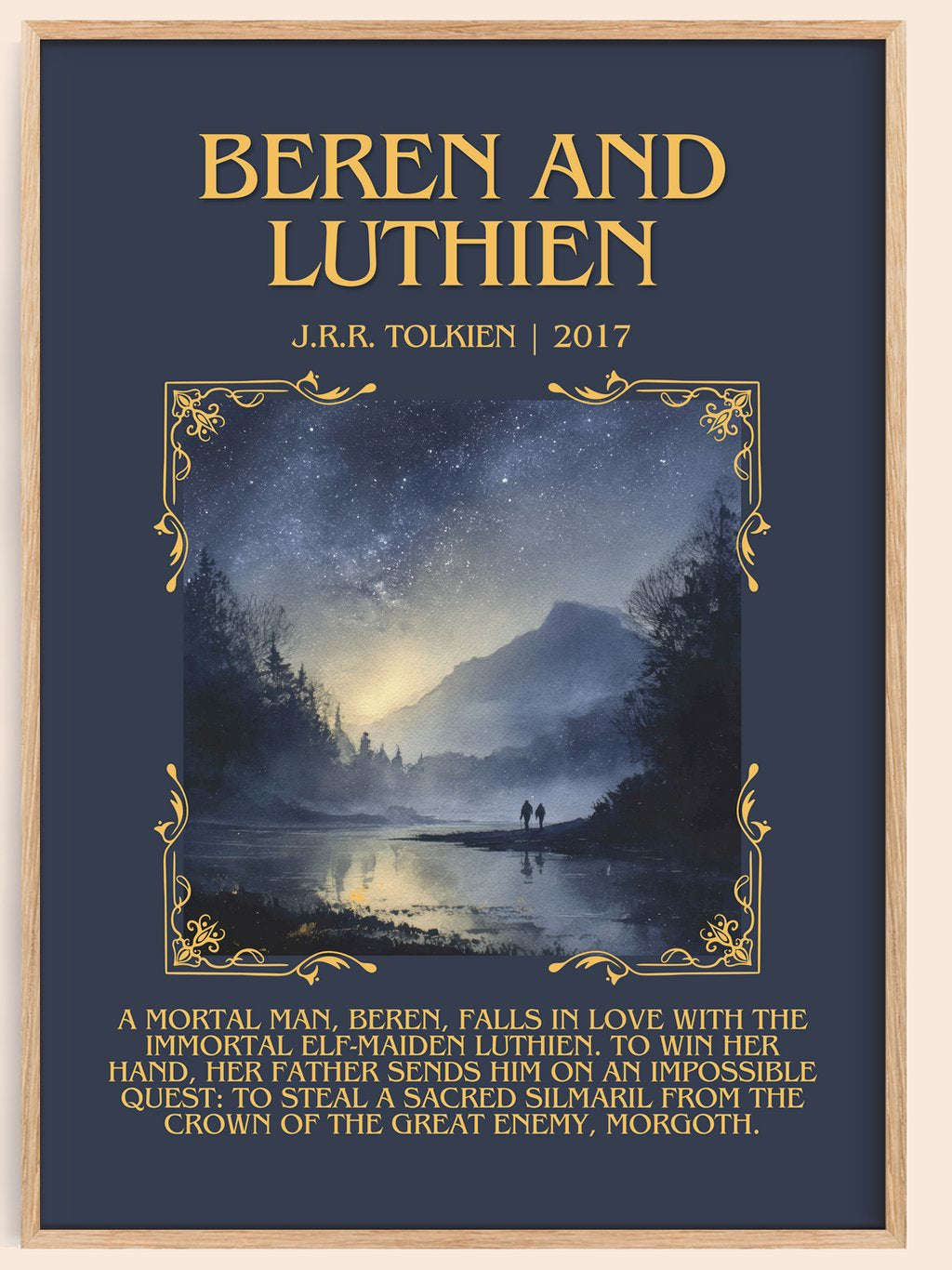 Beren And Lúthien Minimalist Book Poster by J.R.R. Tolkien – book poster