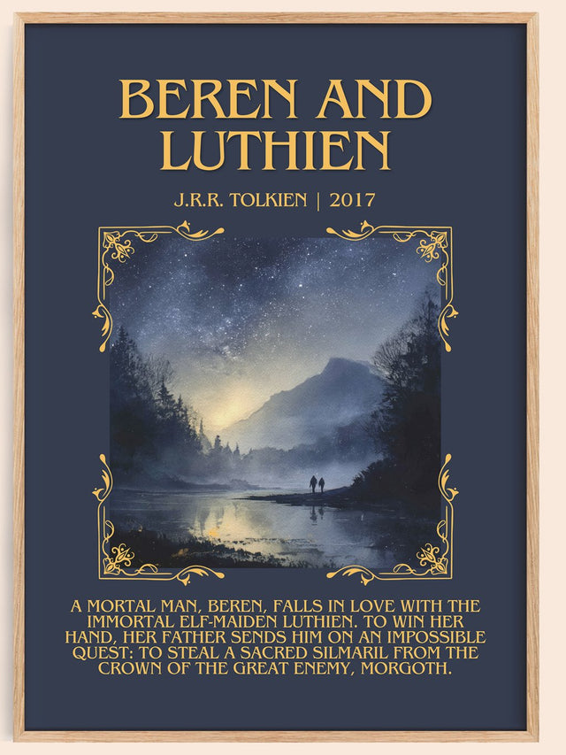 Beren And Lúthien Minimalist Book Poster by J.R.R. Tolkien
