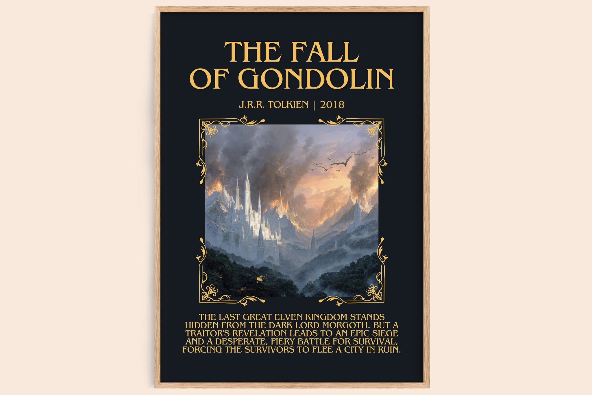 The Fall Of Gondolin Minimalist Book Poster by J.R.R. Tolkien