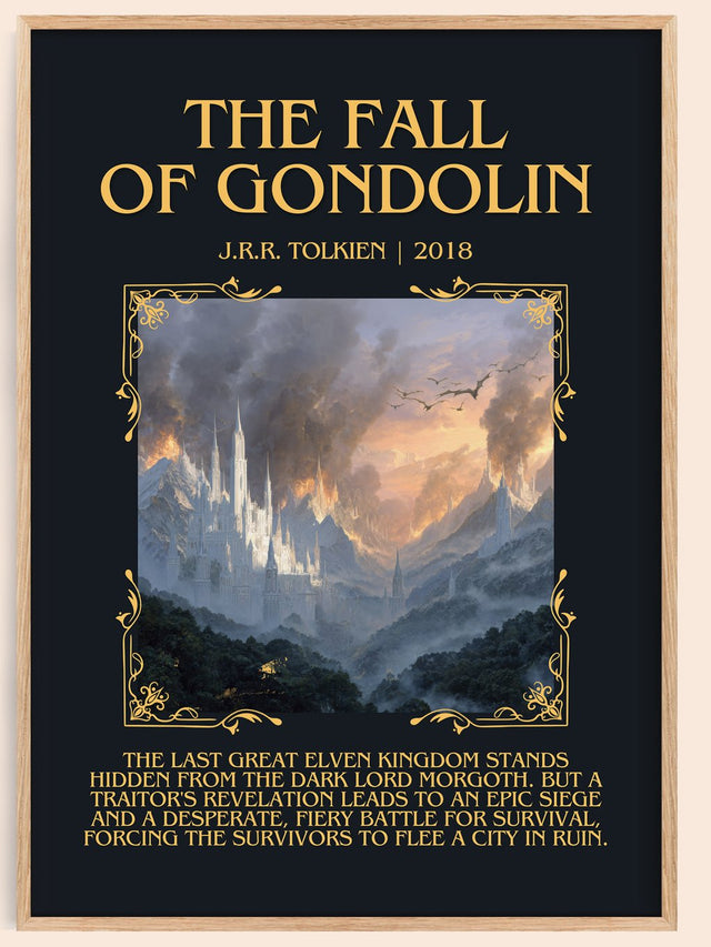 The Fall Of Gondolin Minimalist Book Poster by J.R.R. Tolkien