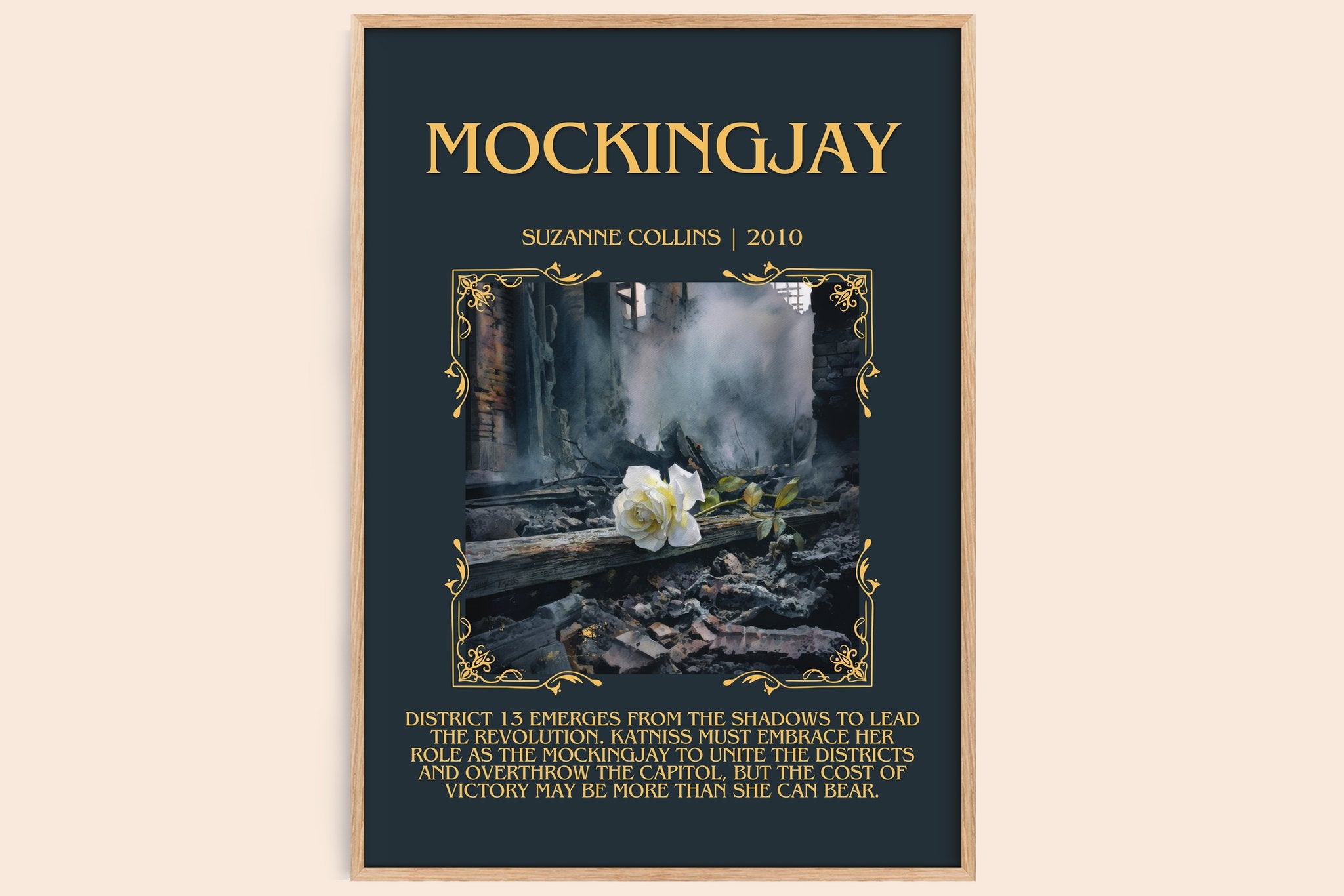 Mockingjay Minimalist Book Poster by Suzanne Collins