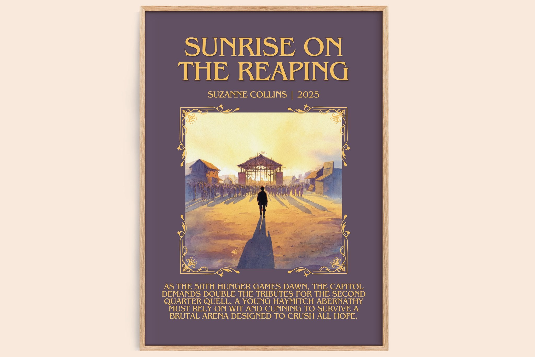 Sunrise On The Reaping Minimalist Book Poster by Suzanne Collins