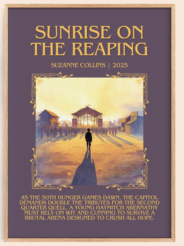 Sunrise On The Reaping Minimalist Book Poster by Suzanne Collins