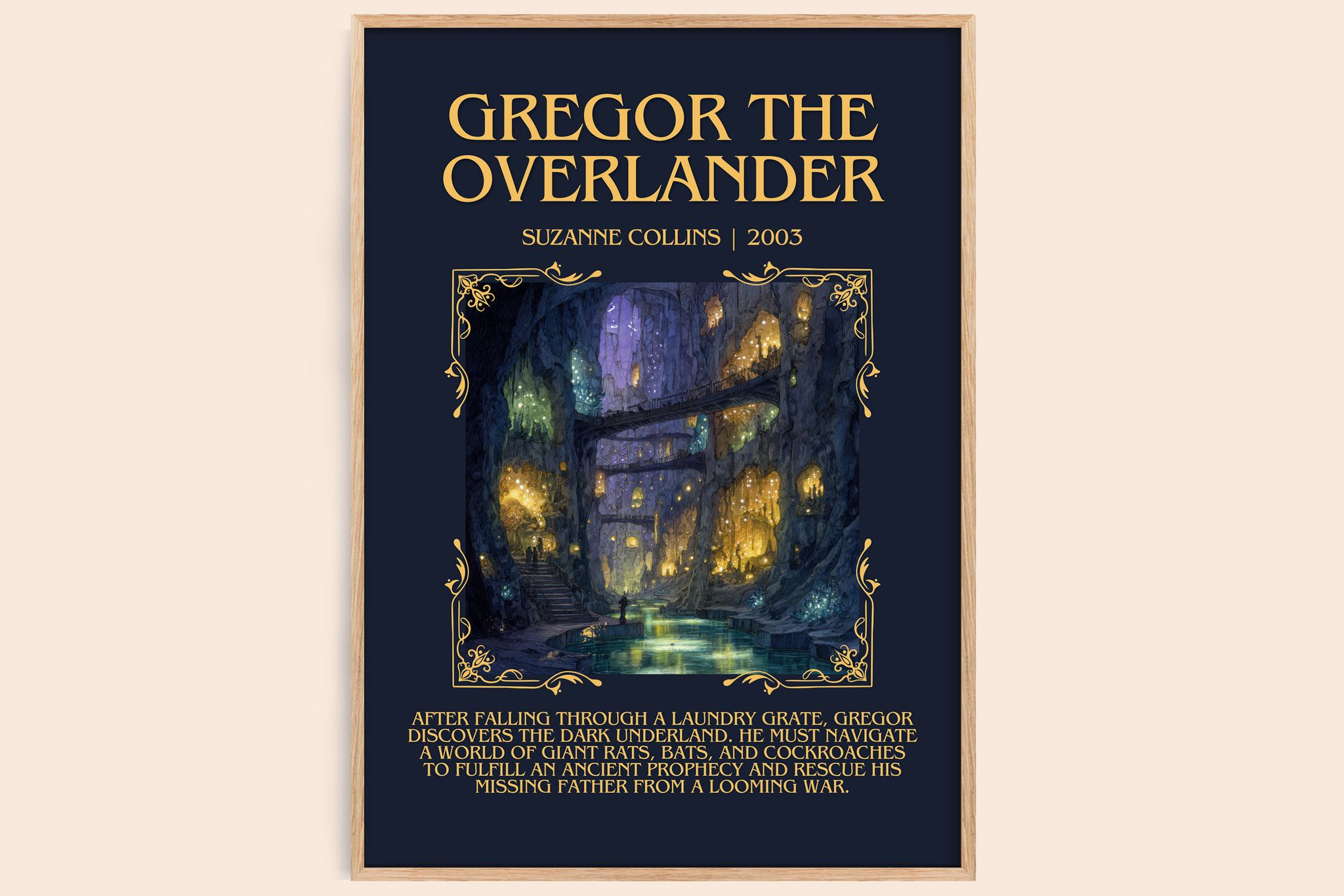 Gregor The Overlander Minimalist Book Poster by Suzanne Collins