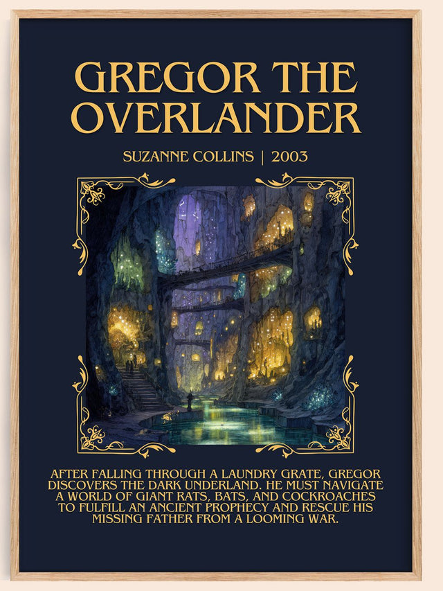 Gregor The Overlander Minimalist Book Poster by Suzanne Collins