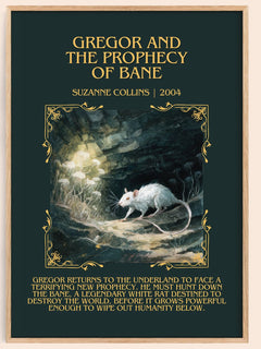 Gregor And The Prophecy Of Bane Minimalist Book Poster by S. Collins – image 1