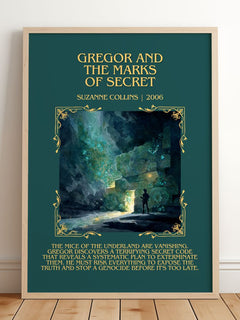 Gregor And The Marks Of Secret Minimalist Book Poster by S. Collins – image 2