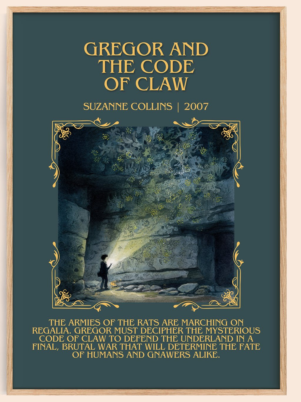 Gregor And The Code Of Claw Minimalist Book Poster by Suzanne Collins – book poster