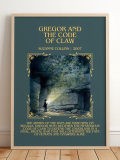 Gregor And The Code Of Claw Minimalist Book Poster by Suzanne Collins – image 2