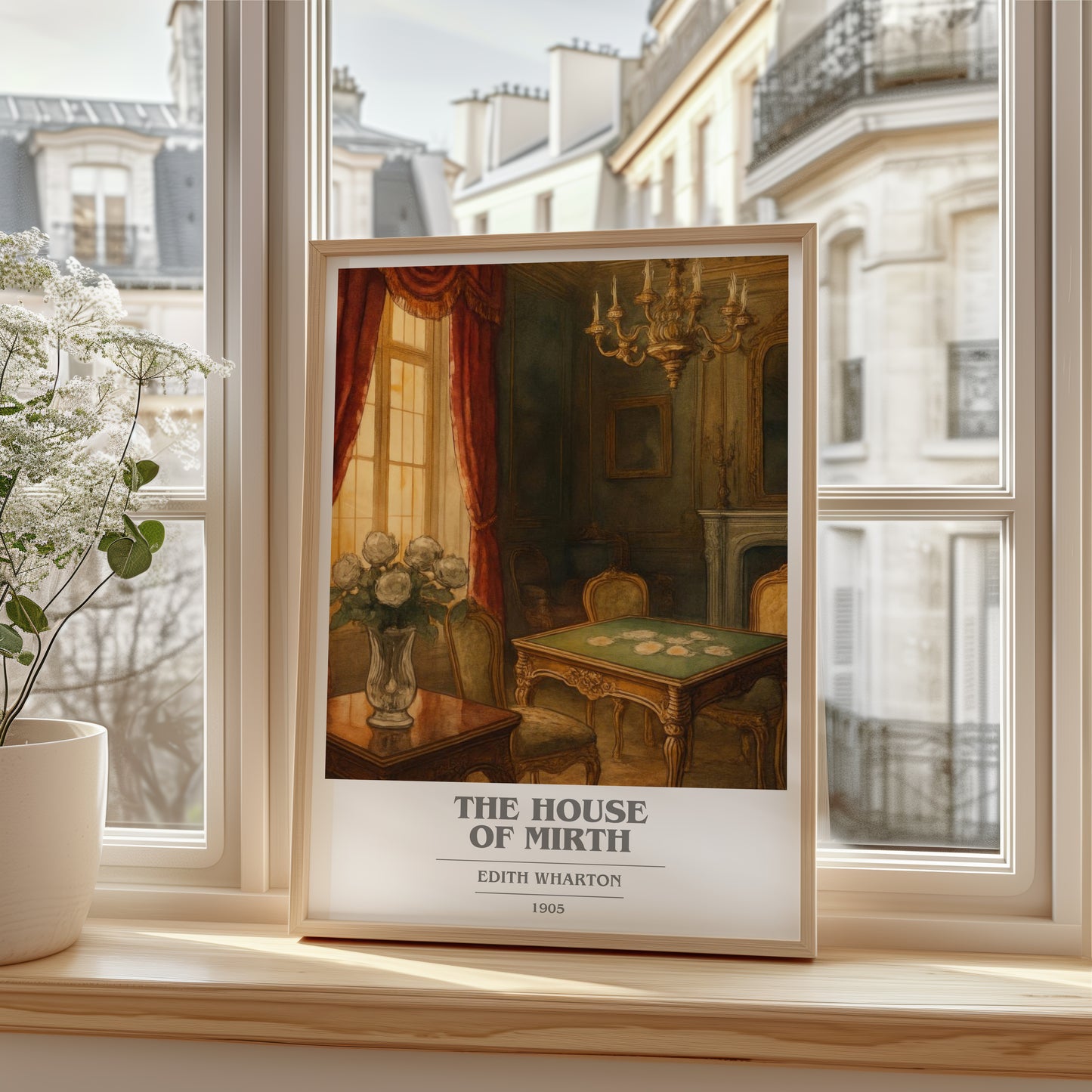 The House Of Mirth book cover poster colour and style options – Edith Wharton book art
