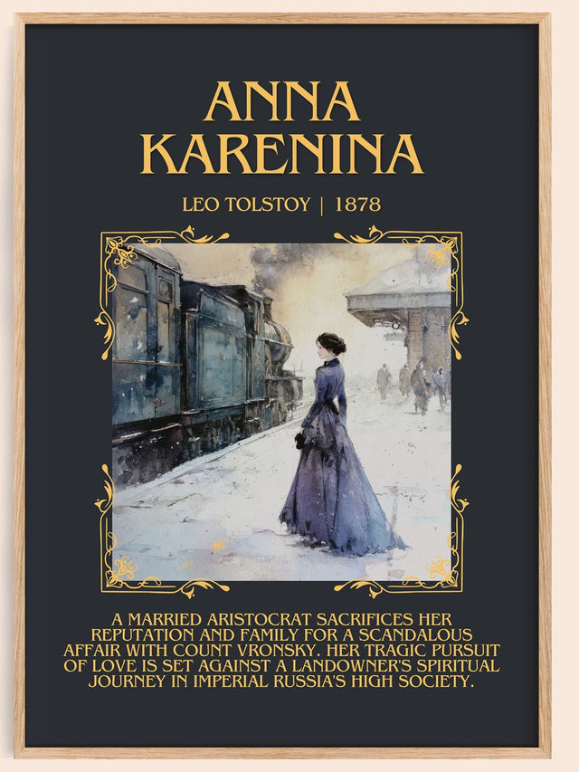 Anna Karenina Minimalist Book Poster by Leo Tolstoy