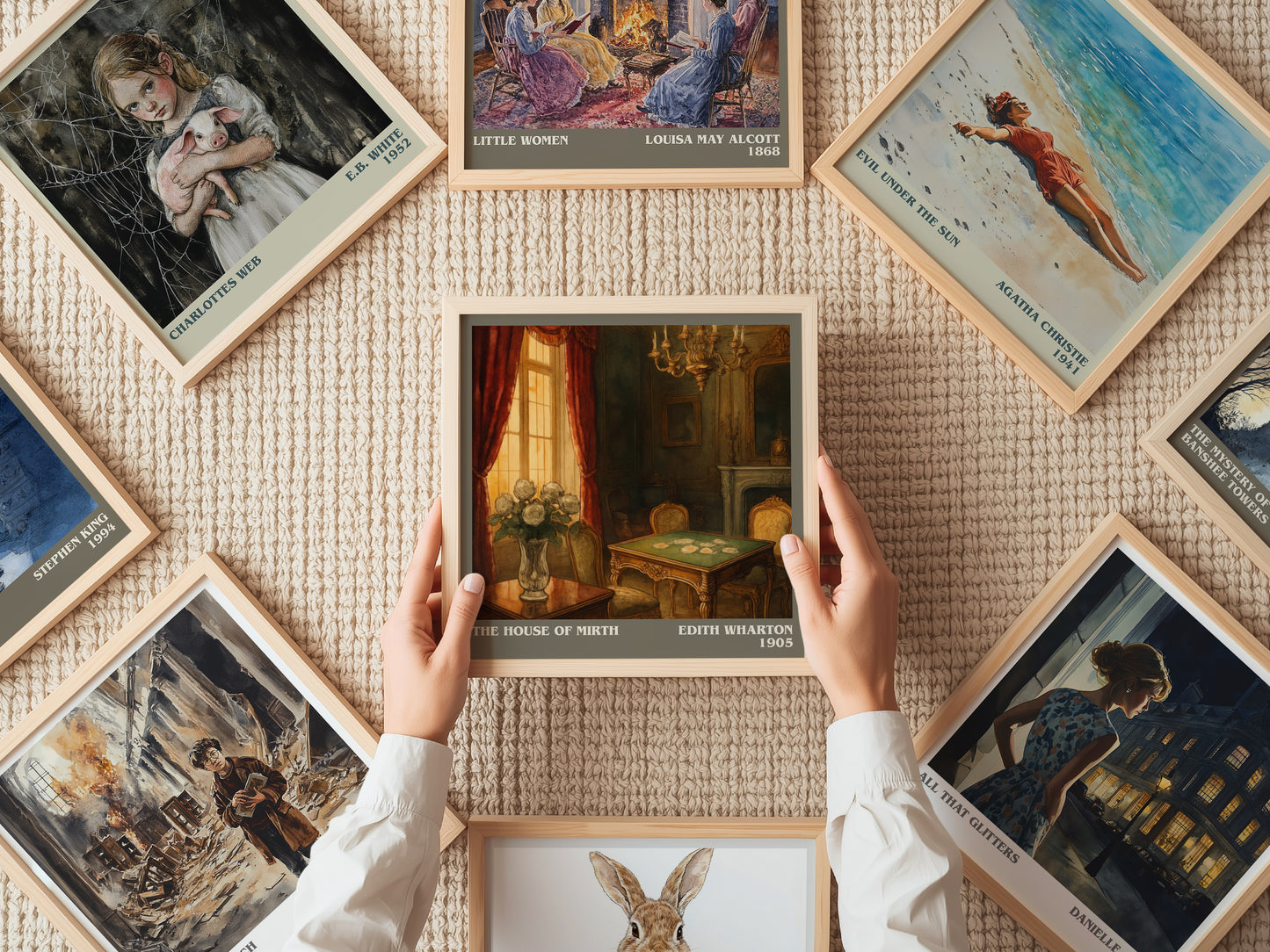 The House Of Mirth literary book poster framed on wall – classic literature wall art