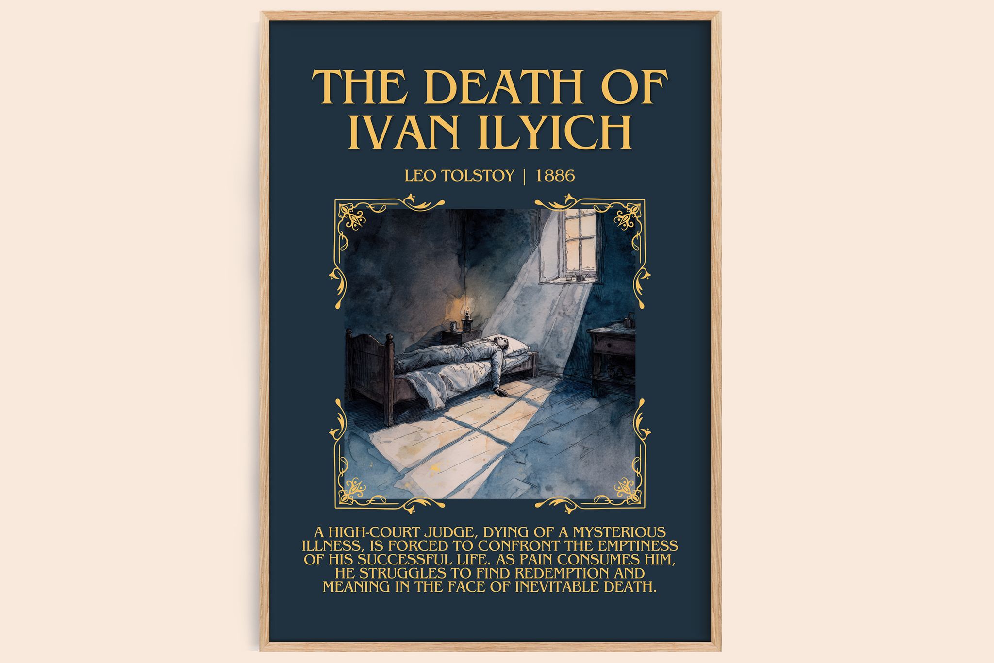 The Death Of Ivan Ilyich Minimalist Book Poster by Leo Tolstoy