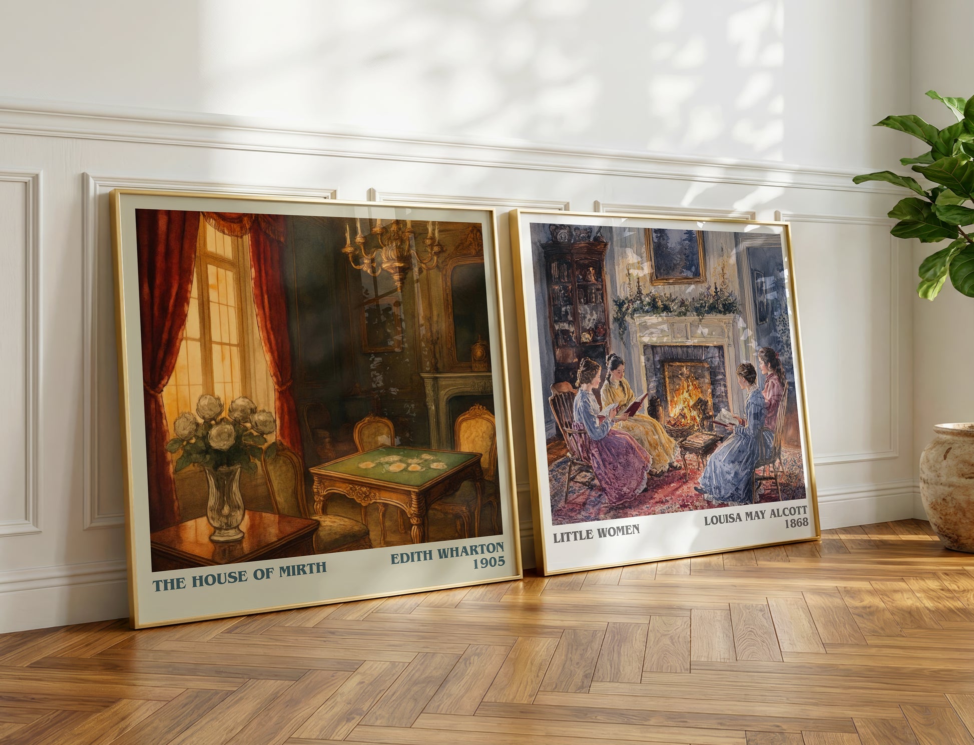 The House Of Mirth literary print on bookshelf – Edith Wharton fan gift