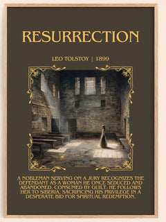 Resurrection Minimalist Book Poster by Leo Tolstoy – image 1