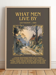 What Men Live By Minimalist Book Poster by Leo Tolstoy – image 2