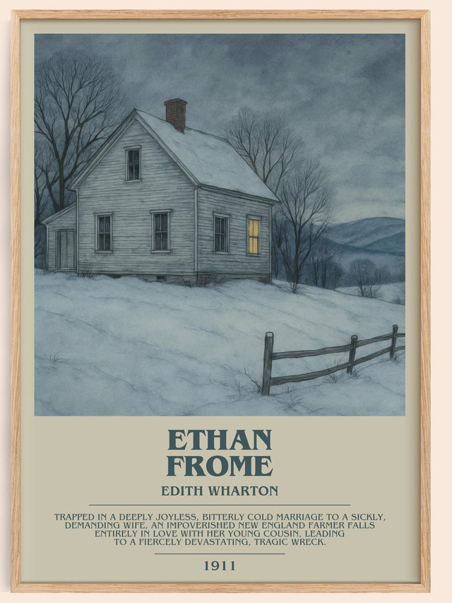 Ethan Frome Bookish Wall Art by Edith Wharton