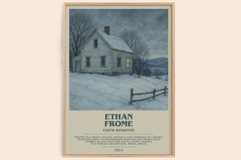 Ethan Frome Bookish Wall Art by Edith Wharton (Modern style)