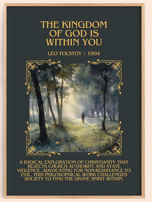 The Kingdom Of God Is Within You Minimalist Book Poster by Leo Tolstoy