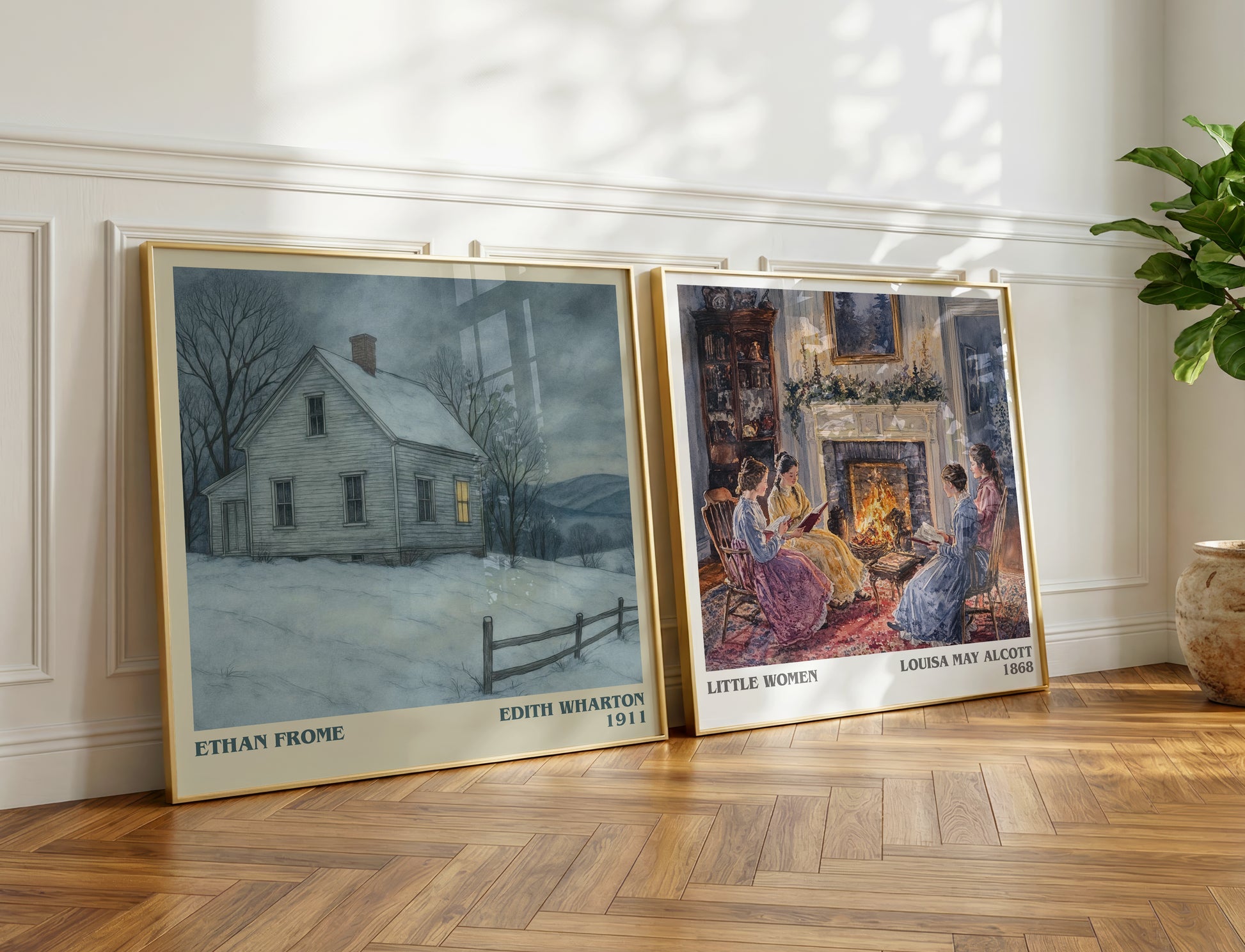 Ethan Frome literary print on bookshelf – Edith Wharton fan gift