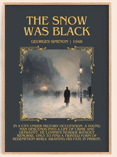 The Snow Was Black Minimalist Book Poster by Georges Simenon – image 1