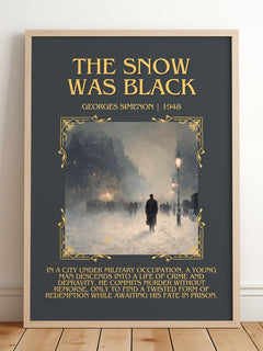 The Snow Was Black Minimalist Book Poster by Georges Simenon – image 2