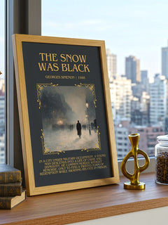 The Snow Was Black Minimalist Book Poster by Georges Simenon – image 3