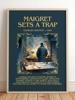 Maigret Sets A Trap Minimalist Book Poster by Georges Simenon – image 2