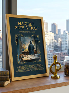 Maigret Sets A Trap Minimalist Book Poster by Georges Simenon – image 3