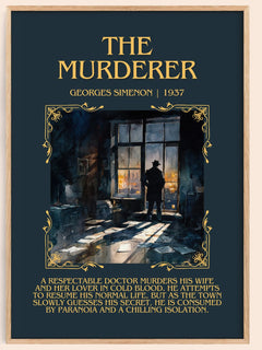 The Murderer Minimalist Book Poster by Georges Simenon – image 1