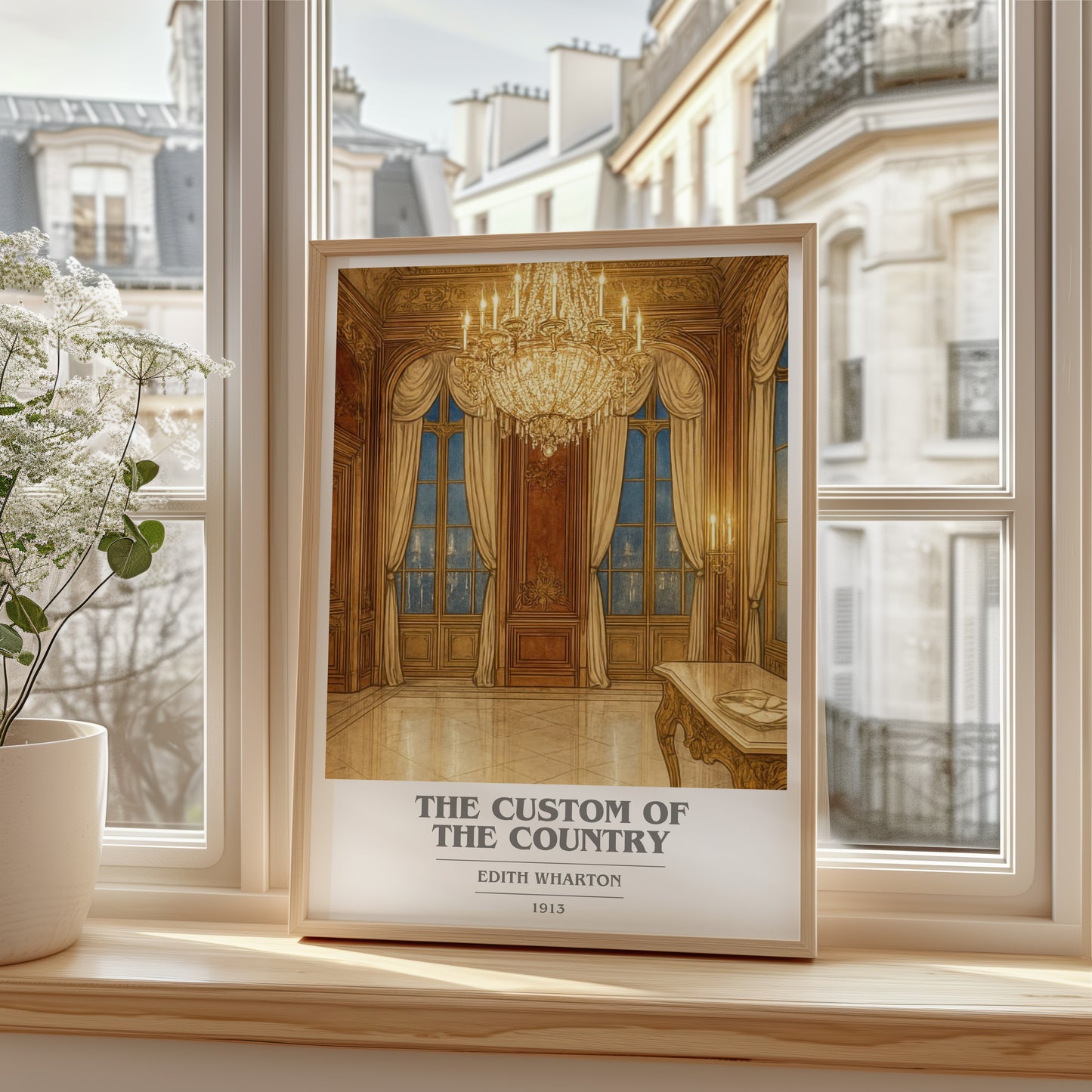 The Custom Of The Country book cover poster colour and style options – Edith Wharton book art