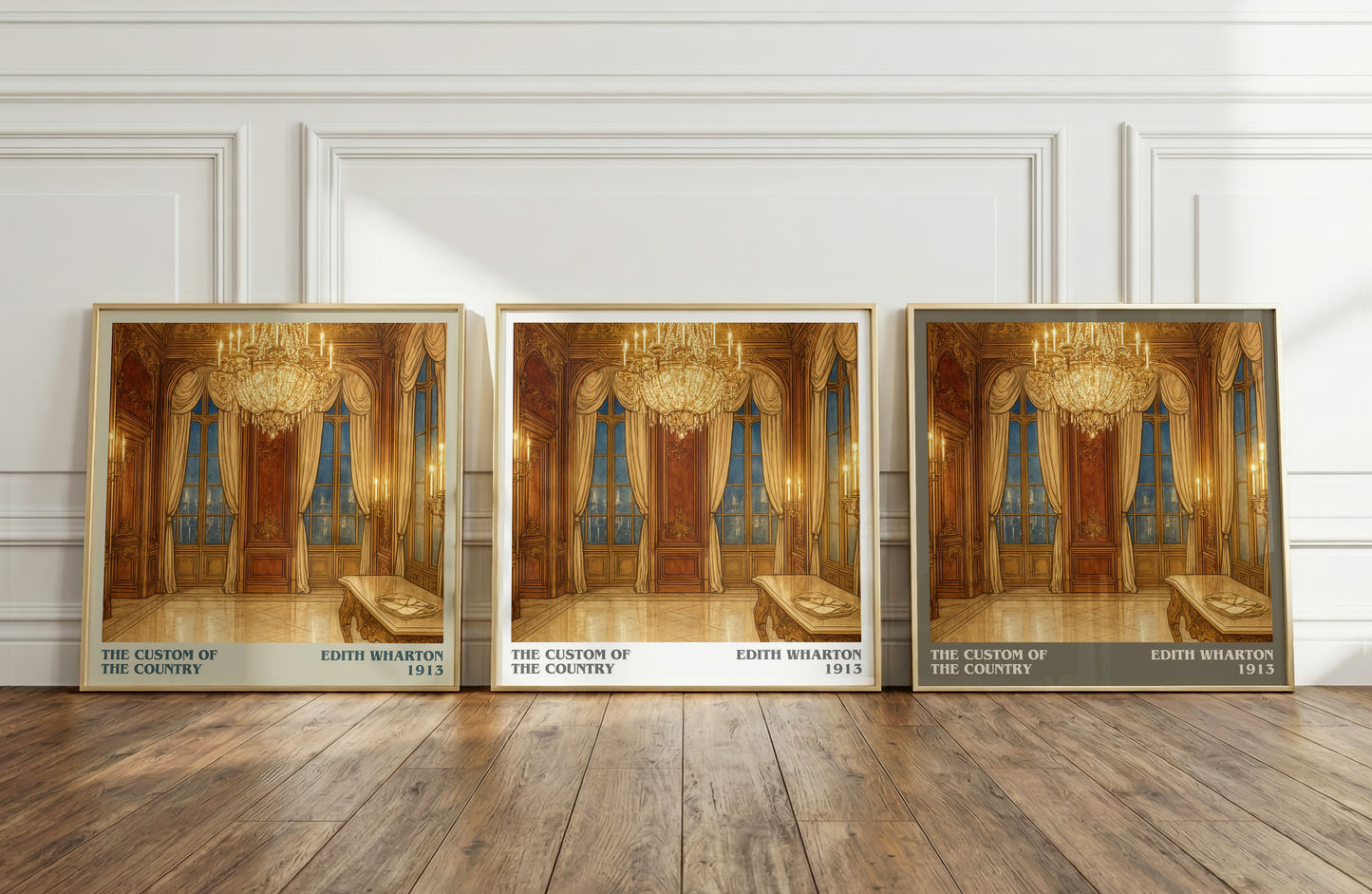 The Custom Of The Country literary art print colour and style options – Edith Wharton book art