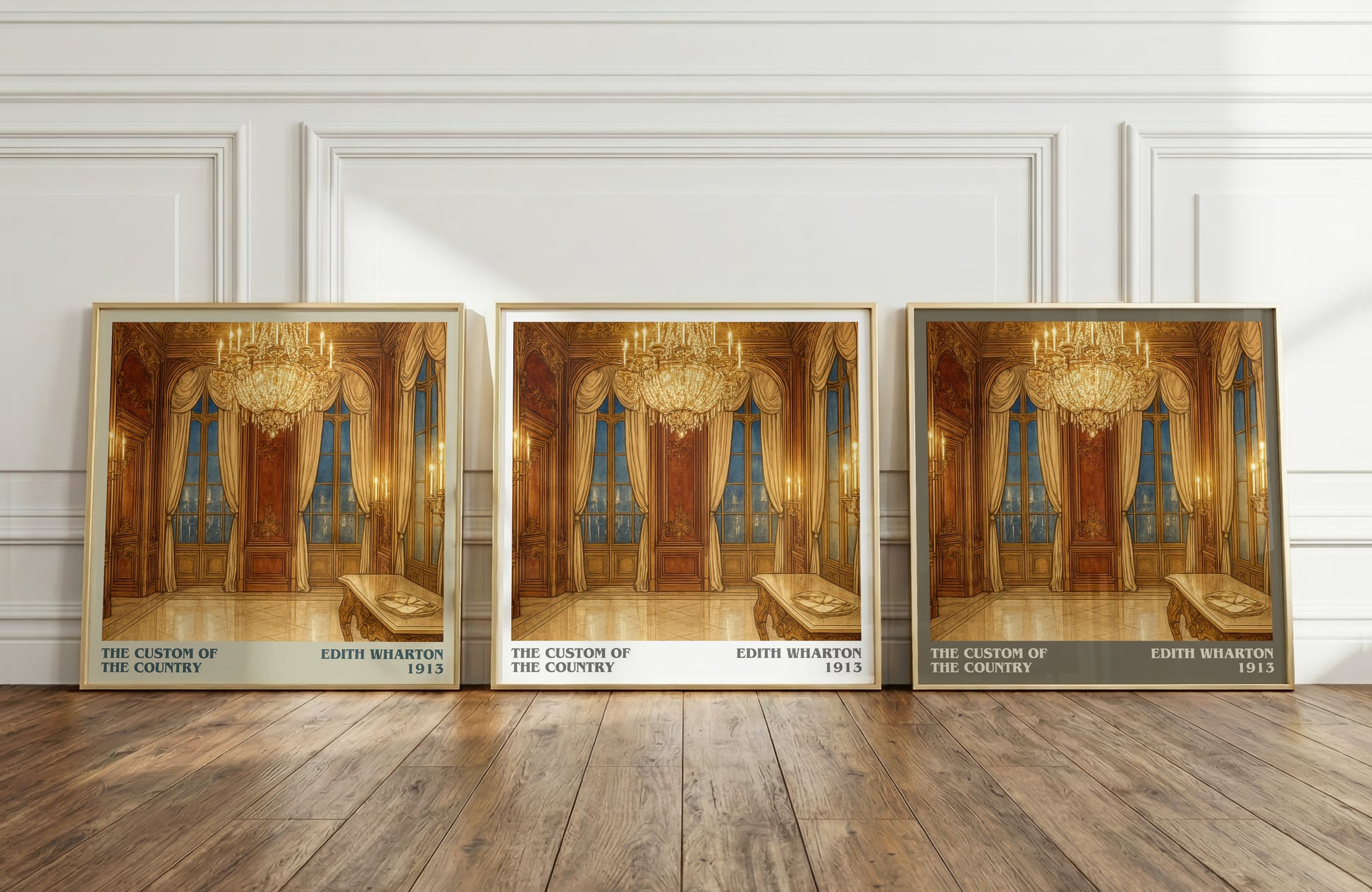 The Custom Of The Country literary art print colour and style options – Edith Wharton book art