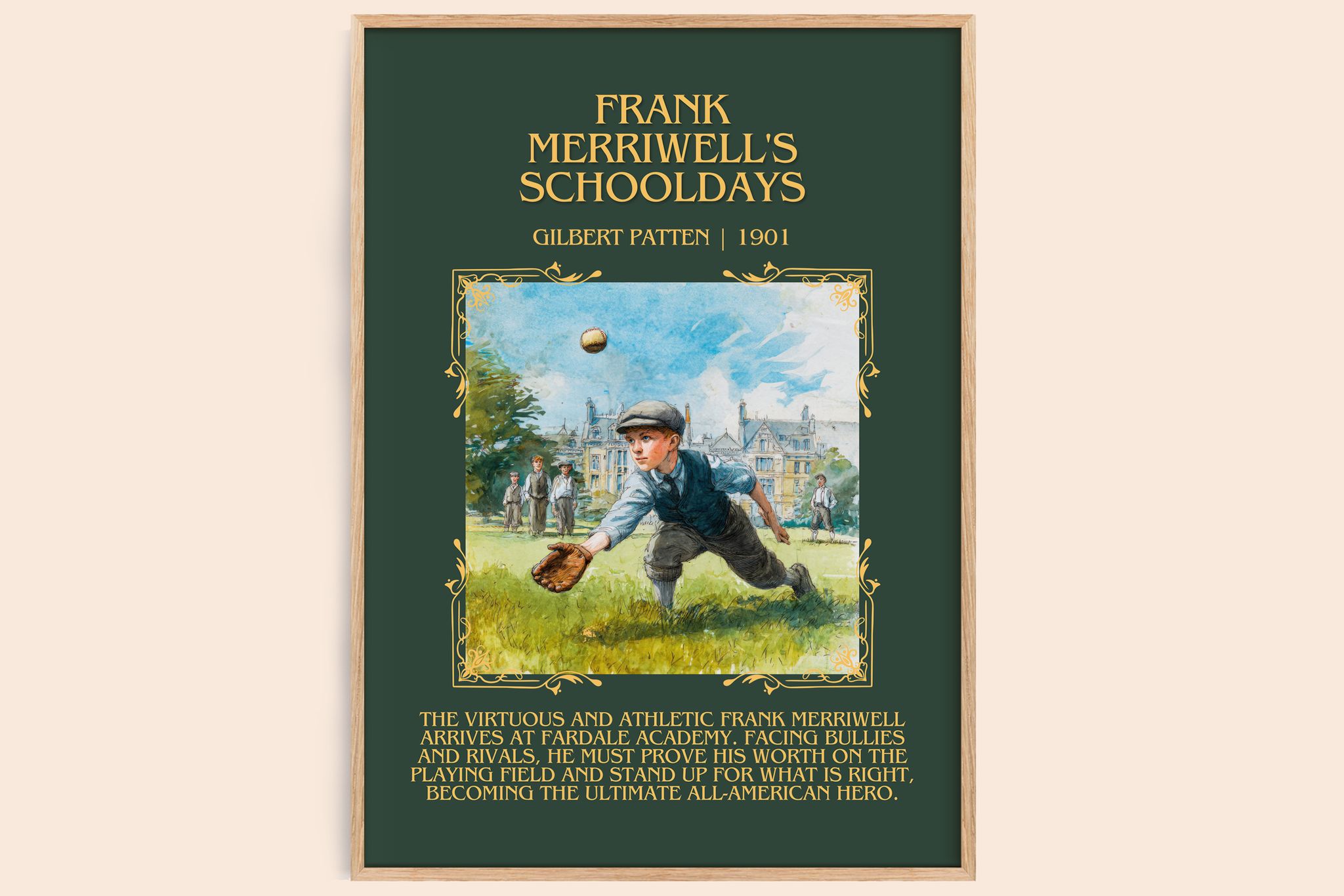 Frank Merriwell's Schooldays Minimalist Book Poster by Gilbert Patten