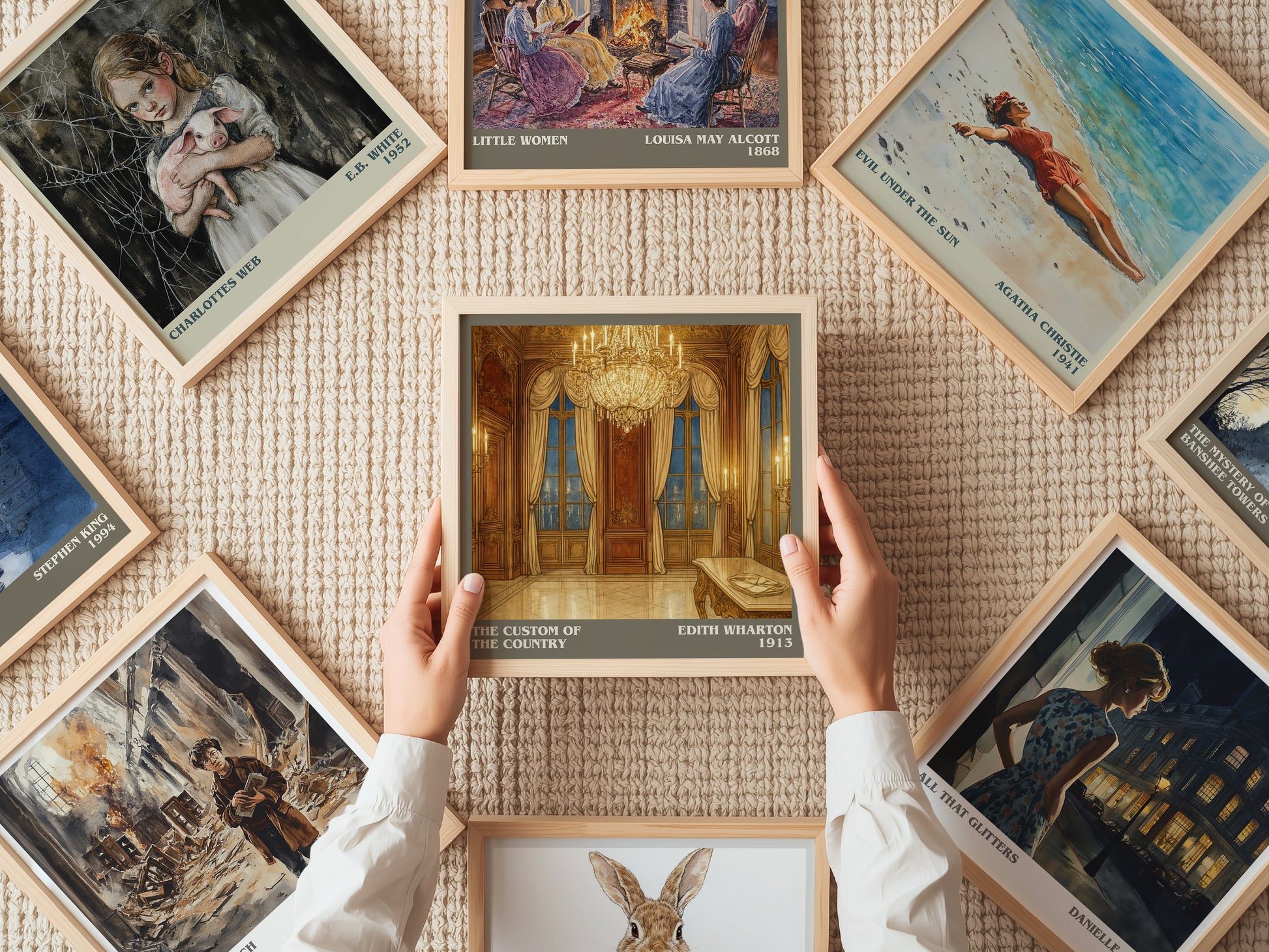 The Custom Of The Country literary book poster framed on wall – classic literature wall art